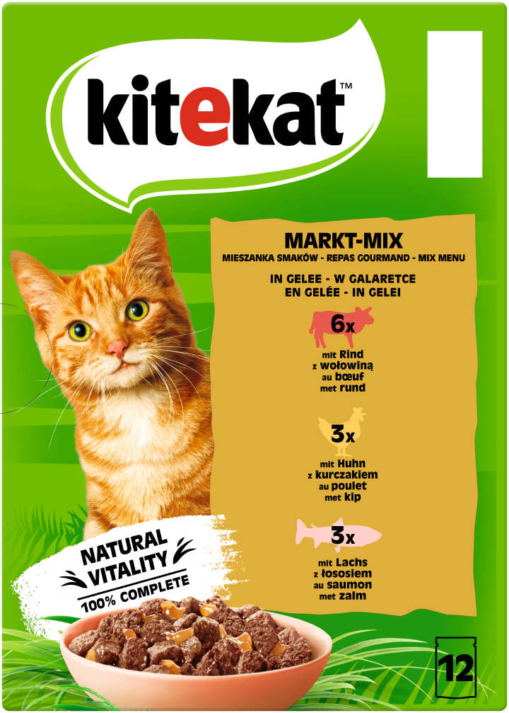 Kitekat Katzen-Nassfutter Markt-Mix in Gelee